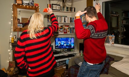 The writer Keith and his wife playing Just Dance 2024. 
