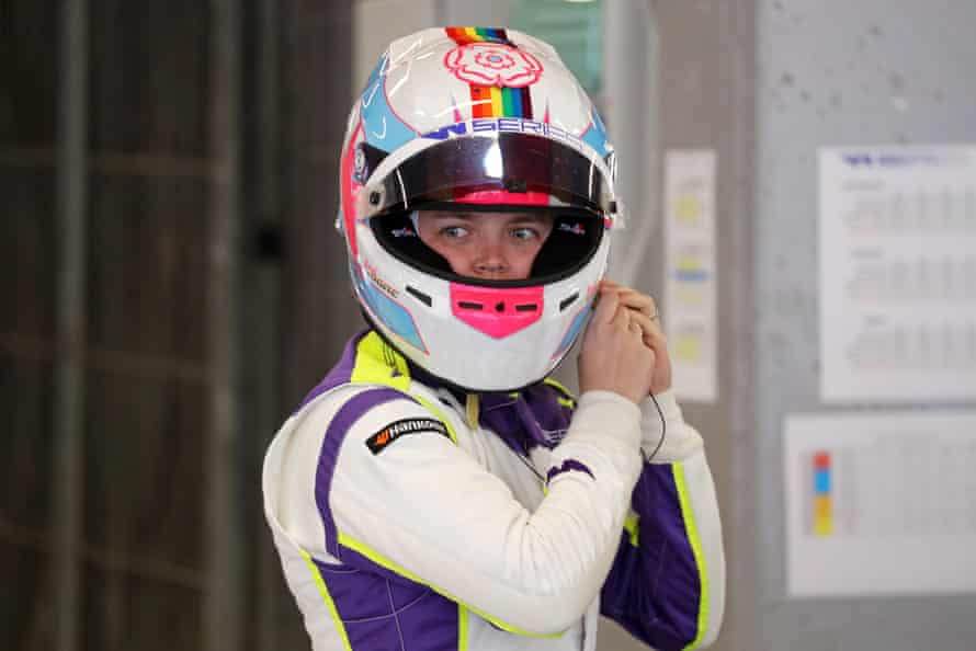 Sarah Moore during the W Series testing at the Barcelona-Catalunya Circuit in March 2022
