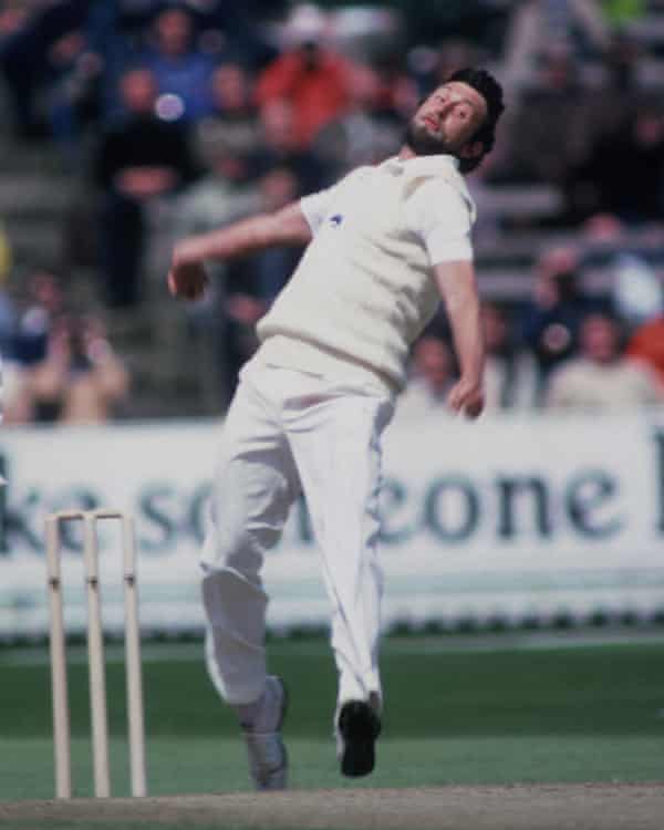 Mike Hendrick bowling for England against Australia during a one-day international at Edgbaston in June 1981.