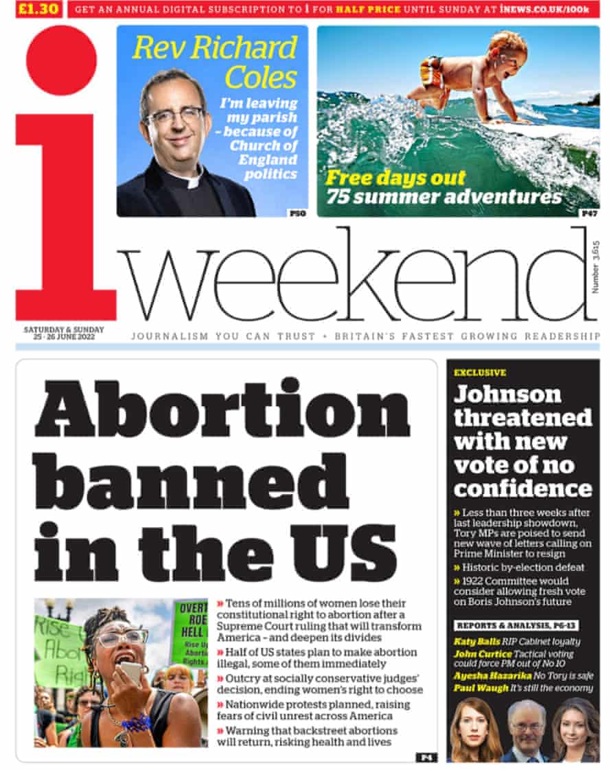 Front page of the i