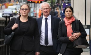 Anna Crowther (left), Martyn Day and Sapna Malik from law firm Leigh Day. 