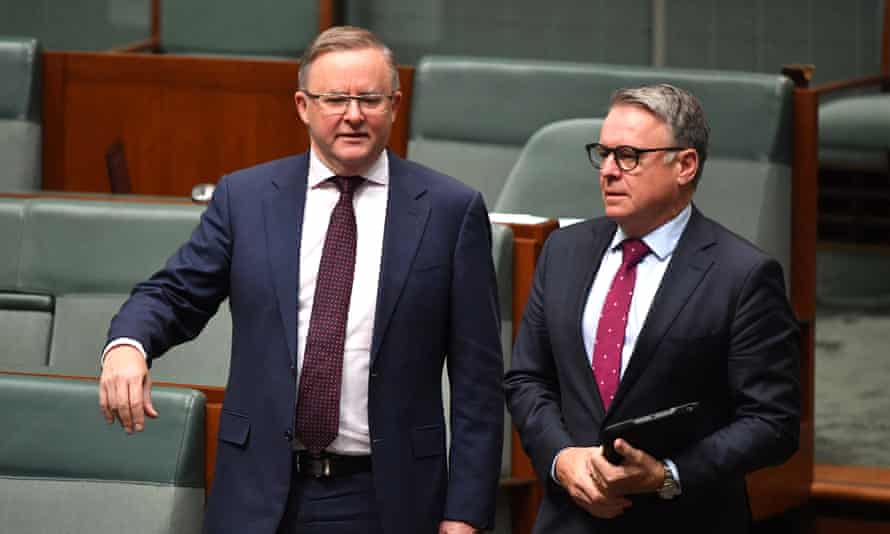 Labor leader Anthony Albanese and veteran MP Joel Fitzgibbon