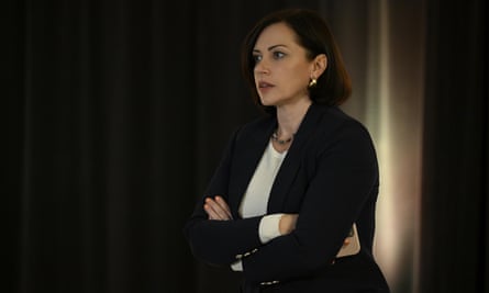 ‘No corporate crisis is too hot to handle’ … Dagmara Domińczyk as Karolina in Succession.