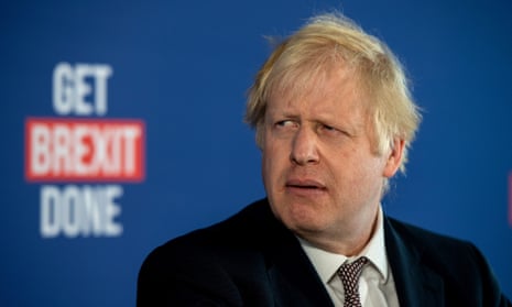 Prime Minister Boris Johnson at a 'Get Brexit Done' press conference