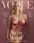 Eilish on the cover of Vogue, June 2021.