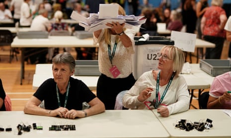Ballots were counted at the Queensmead Sports Center in South Ruislip, west London after polling stations closed in the Uxbridge and South Ruislip by-election, which was called after the resignation of former prime minister Boris Johnson.