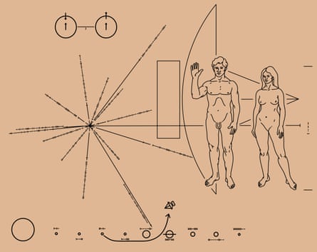 Immagini della targa Pioneer 11.