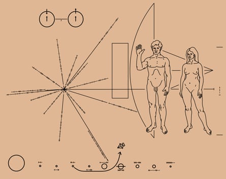 The images on the Pioneer 11 plaque.