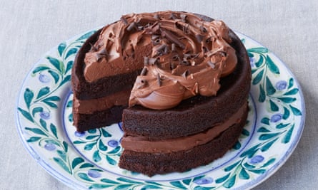 Rich chocolate buttermilk cake.