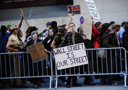 16 September 2011: Hundreds of demonstrators descended on lower Manhattan, staying at least until the open of the New York Stock Exchange.