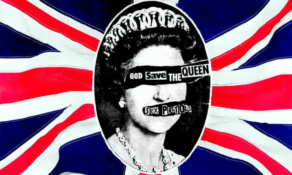 Reid’s 1977 artwork for the Sex Pistols single God Save the Queen.