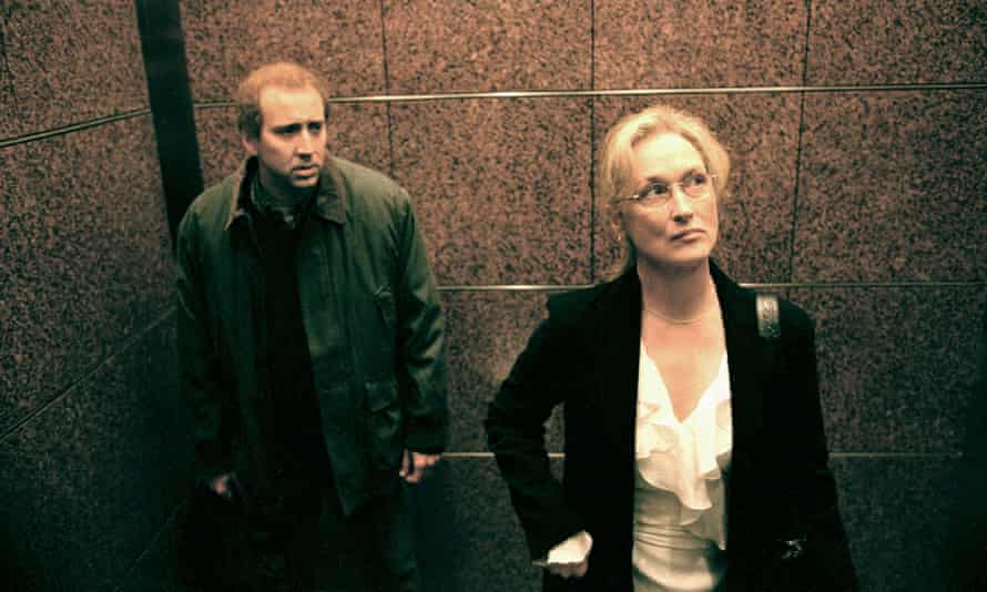 Nicolas Cage and Meryl Streep in Adaptation (2002).