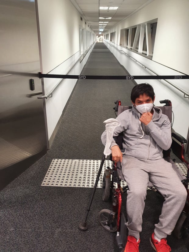 Simon in the wheelchair