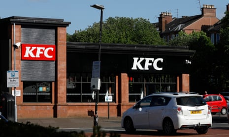 A KFC drive-through in Glasgow, Scotland.