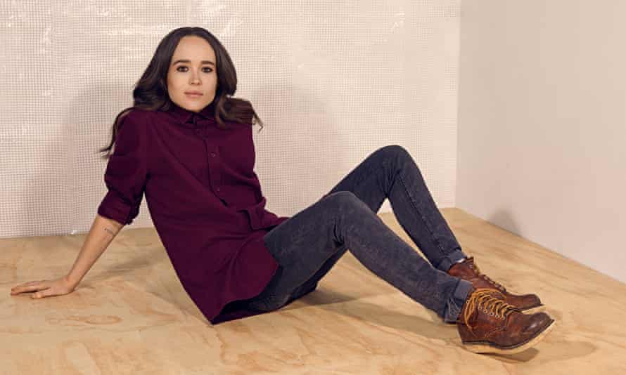 'The spirit of love is what wins out in the end': Ellen Page wears shirt by Cos; jeans by AG; and boots by Dr Marten.