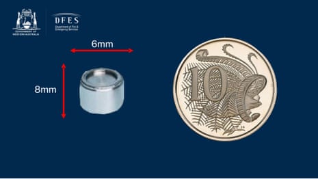 Noticias en vivo de Australia: no se descubrió que faltaba una cápsula radiactiva hasta más de dos semanas después de que salió de la mina de Rio Tinto 1 Una pequeña cápsula redonda y plateada que contiene cesio-137 radiactivo que desapareció en Australia Occidental