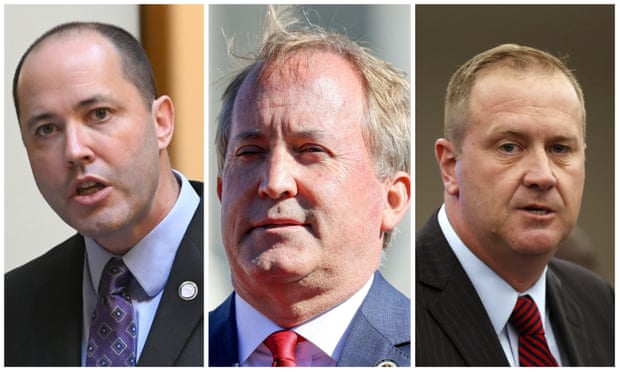 State attorney generals who supported the supreme court's decision to overturn Roe v Wade: Georgia's Chris Carr, Texas's Ken Paxton and Missouri's Eric Schmitt.