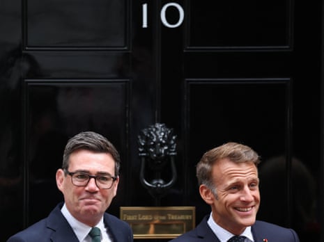 Burnham and Macron.