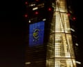 The facade of the European Central Bank (ECB) headquarters
