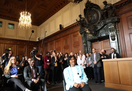 Navi Pillay is pictured after she was awarded the 2026 Nobel Peace Prize, at the historic Courtroom 600 of Nuremberg's Palace of Justice.