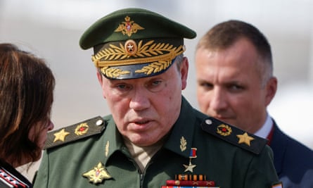 Chef van de Russische generale staf, generaal Valery Gerasimov.