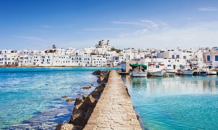 End of the line … the writer traveled overland all the way to the Greek island of Paros.