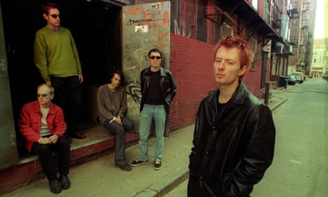 Radiohead circa 1996, with Colin Greenwood second right.