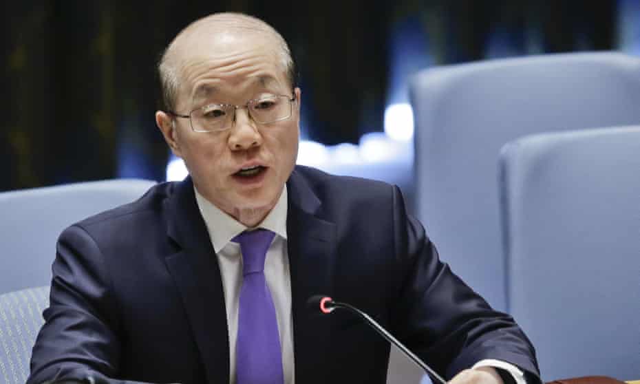 Ambassador Liu Jieyi speaks during a UN security council meeting on non-proliferation of weapons of mass destruction. 