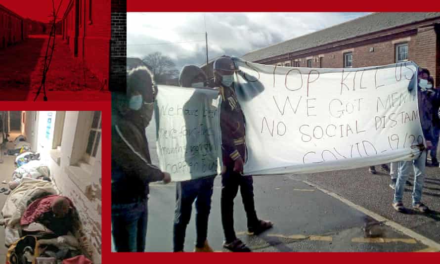 Images from Napier barracks, one of the sites used to house asylum seekers