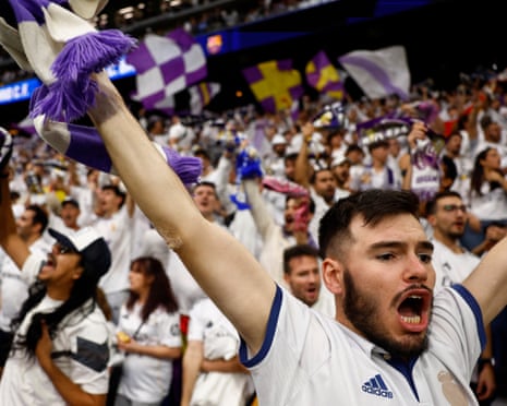 Real Madrid fans make some noise.
