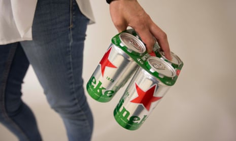 Heineken's recyclable cardboard can “toppers”