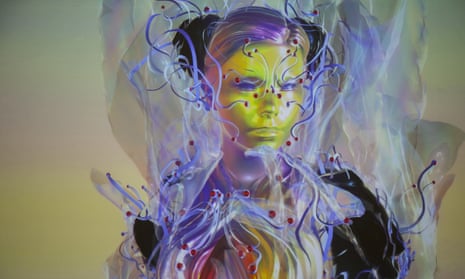 Björk as an ethereal avatar of herself