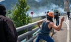 Grenades in the French Alps: Protesters clash with police over world's longest tunnel - video