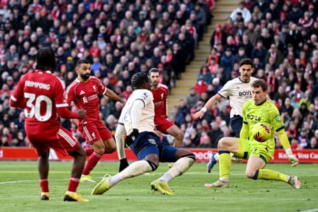 Frimpong’s shot comes off Disasi and into the Hammer’s net.