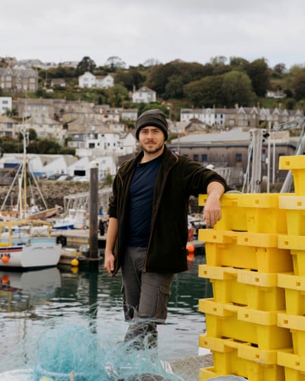 Reece Kelly at the commercial fishing taster day for young people in Newlyn.