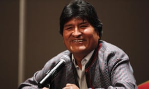 Evo Morales in Mexico City, Mexico, on 20 November. 