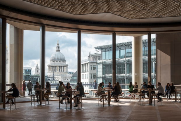 ‘Corporate generosity’: the sixth-floor ‘Pantry’ offers free food and a ‘majestic view’ of St Paul’s.