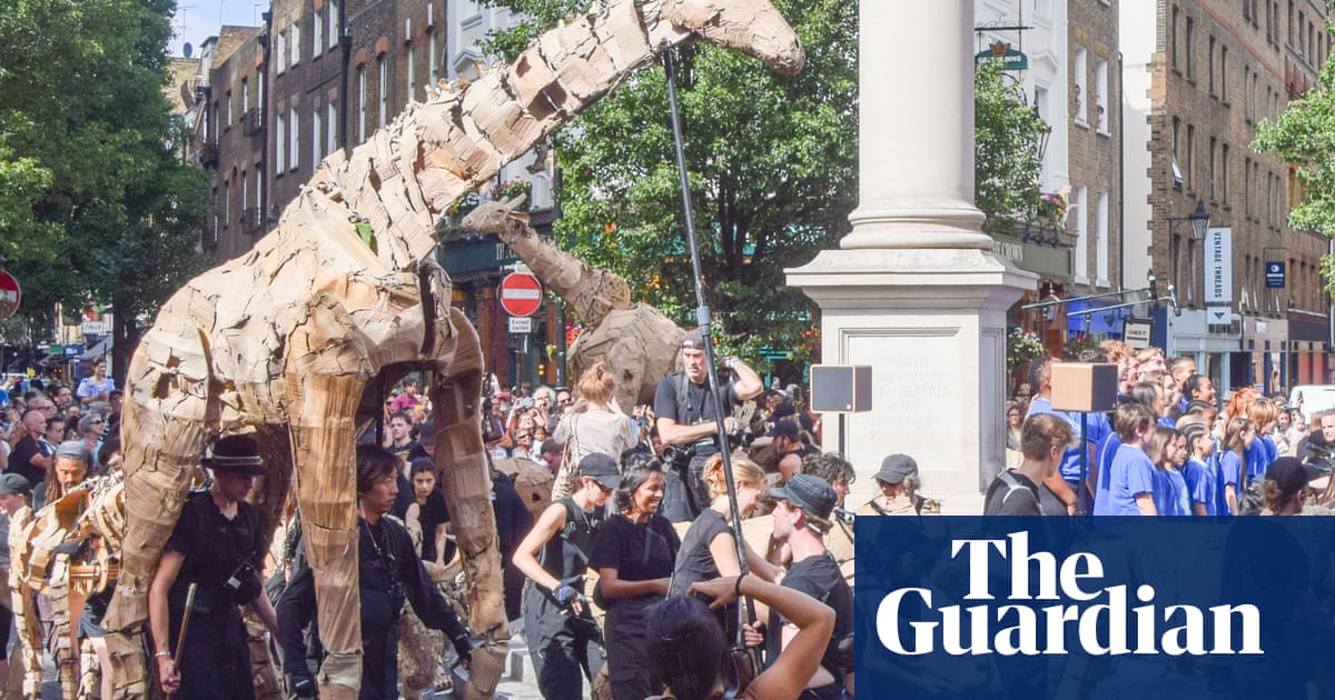 Stampede in Soho: puppet animals on an epic trek bring wonder and warning to London streets