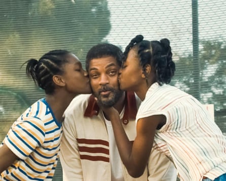 Will Smith, Saniyya Sidney, and Demi Singleton in King Richard.