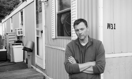 Matthew Desmond outside the trailer in Milwaukee he lived in while researching his book Evicted. 