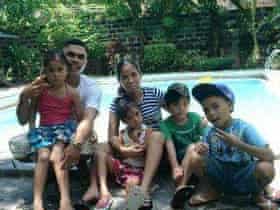 Guevarra and her family in 2012.