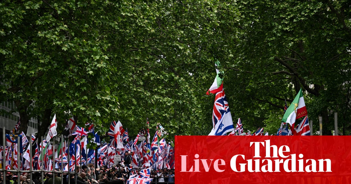Tens of thousands march through London for far-right and pro-Palestine protests – live