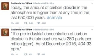 National Parks Service Goes Rogue In Response To Trump Twitter Ban Technology The Guardian