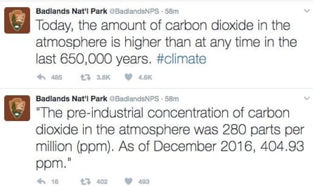 National Parks Service Goes Rogue In Response To Trump Twitter Ban Technology The Guardian