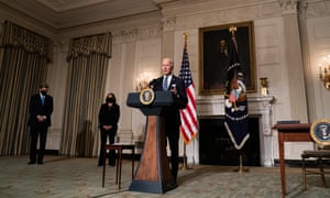 President Joe Biden delivers remarks on his administration’s response to climate change at an event in the State Dining Room of the White House.