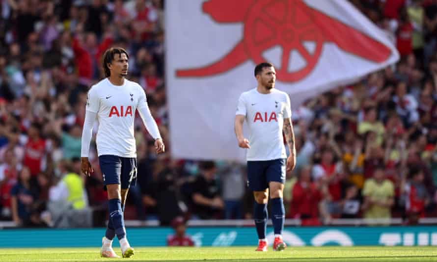 Dele Alli and Pierre-Emile Højbjerg against Arsenal