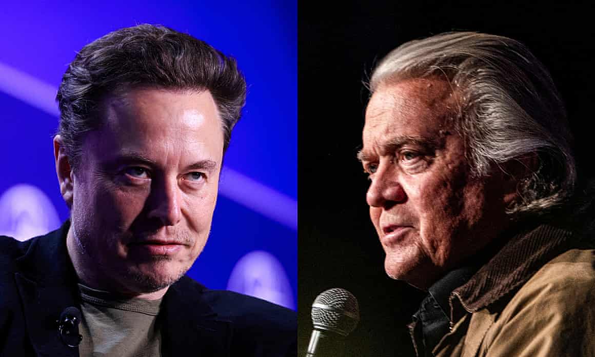 Elon Musk and Steve Bannon.