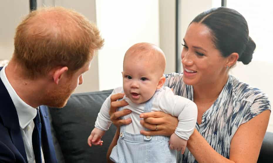 The Duke and Duchess of Sussex with Archie in 2019.