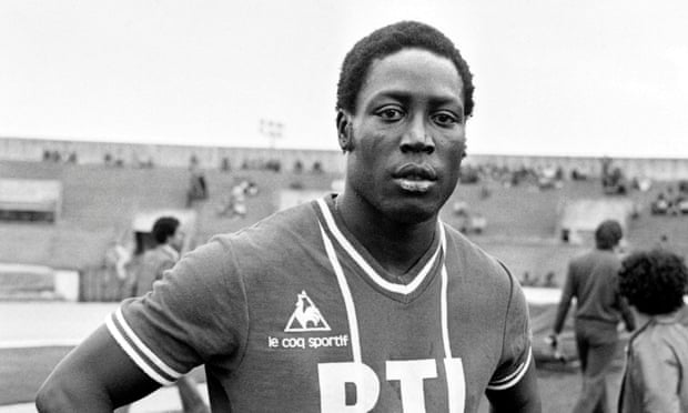 Jean-Pierre Adams in 1976 with Paris Saint-Germain.
