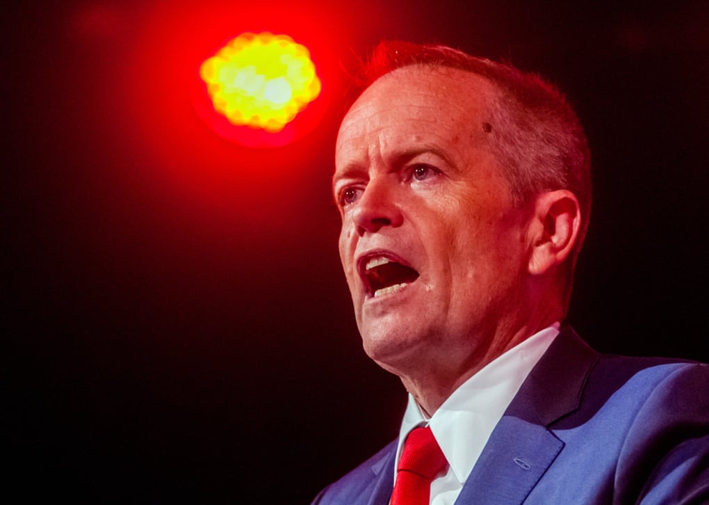 Labor leader Bill Shorten kept assuring environmentalist Geoff Cousins that he wanted to change his party’s position on Adani’s Carmichael coalmine. Photograph: Phillip Biggs/AAP